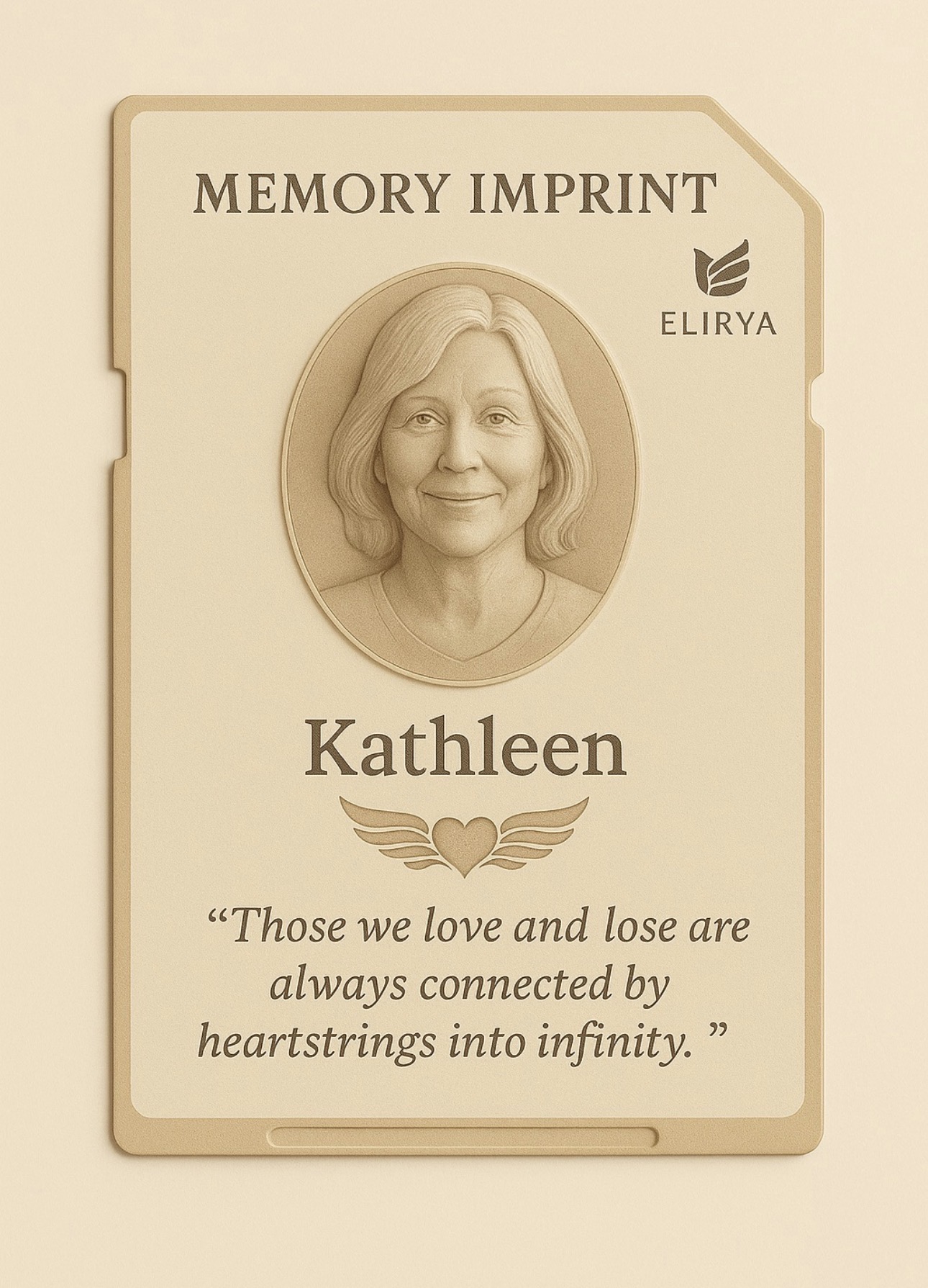 Clean generated Memory Imprint card for Kathleen Jacobs